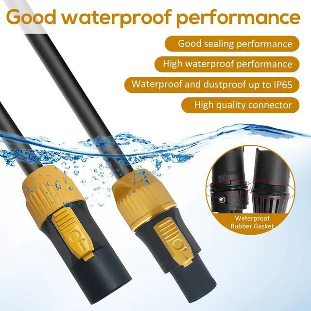 Alt view image 3 of 7 - Seetronic SAC3FX to SAC3MX PowerCon Extension Cable, 12AWG PowerCon Male to Female Cable, Heavy-Duty Outdoor 20A Connector - 10 Feet