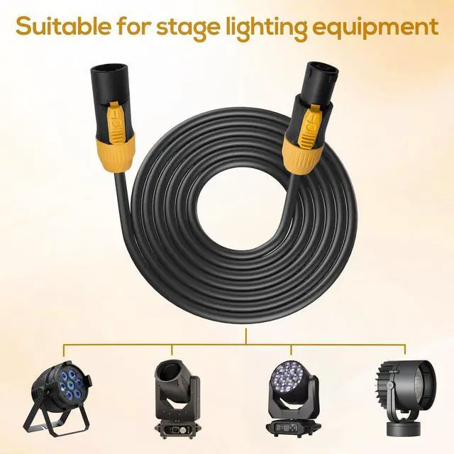 Alt view image 5 of 7 - Seetronic SAC3FX to SAC3MX PowerCon Extension Cable, 12AWG PowerCon Male to Female Cable, Heavy-Duty Outdoor 20A Connector - 10 Feet