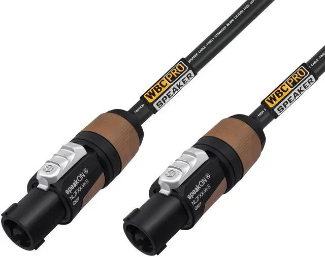 Alt view image 5 of 6 - 10 Foot - WBC-PRO-SPEAKER-12 AWG (2 Core Config.) High-Purity OFC (99.99%) Pro-Grade High-Definition Loudspeaker/DJ/PA Speaker Cable with Neutrik NL2FXX-W-S 2-Pole Silver SpeakON Connectors