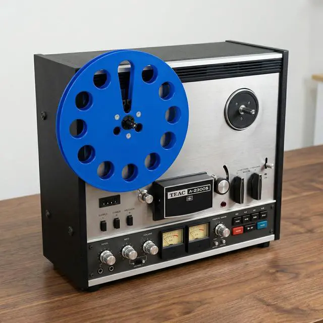 Alt view image 2 of 7 - 7 Inch Empty Takeup Reel, 1/4 Inch Reel-to-Reel Tape Reel, Blue | Durable lightweight construction for tape winding and storage, compatible with most open reel recording systems