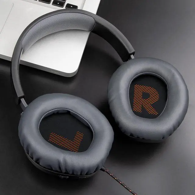 Alt view image 3 of 6 - Professional Replacement Earpads Cushions for JBL Quantum 100/100X/100P/100M2 (Q100/Q100X/Q100P/Q100M2), Quantum 350 (Q350) Headphones, Ear Pads with Softer Protein Leather - Titanium