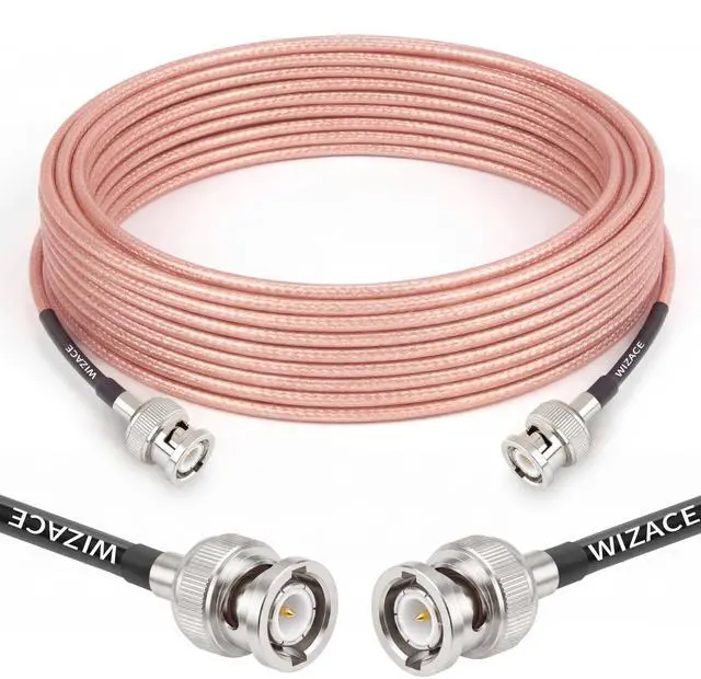 Main image of 25ft BNC Male to Male Cable, RG316 Low Loss BNC Male to Male Extension Coax Cable for Antenna Analyzer, CB Radio, Security CCTV Camera