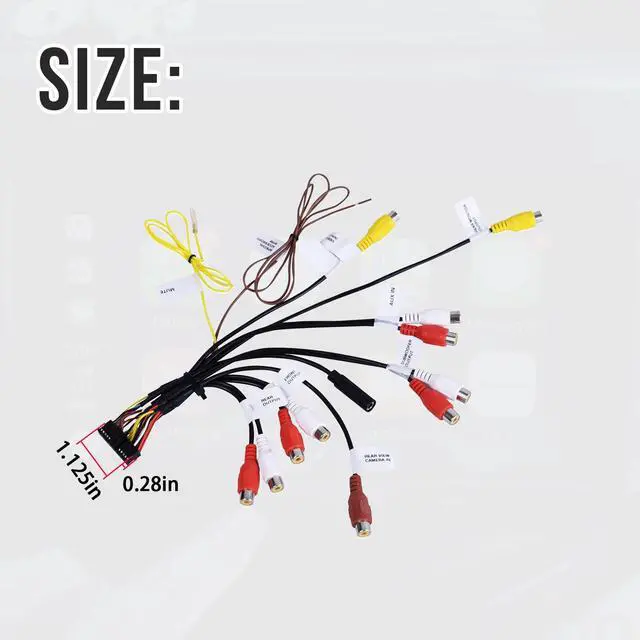 Alt view image 4 of 7 - XT91909 24Pin AV RCA Harness,for Full-Car Audio/Video Upgrade | Fit for Pioneer AVH-W4400NEX,AVH-W4500NEX,AVIC-W6400NEX,AVIC-W6500NEX,AVIC-W6600NEX(CDP1803),for Select in Dash Head Unit