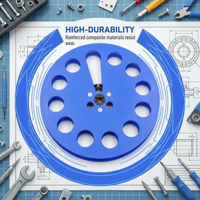 Alt view image 5 of 7 - 7 Inch Empty Takeup Reel, 1/4 Inch Reel-to-Reel Tape Reel, Blue | Durable lightweight construction for tape winding and storage, compatible with most open reel recording systems