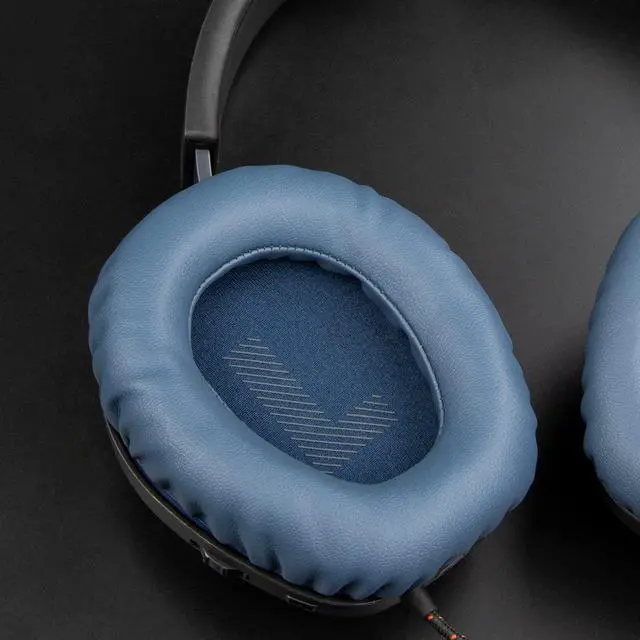 Alt view image 6 of 6 - Professional Replacement Earpads Cushions for JBL Quantum 100/100X/100P/100M2 (Q100/Q100X/Q100P/Q100M2), Quantum 350 (Q350) Headphones, Ear Pads with Softer Protein Leather - Navy Blue