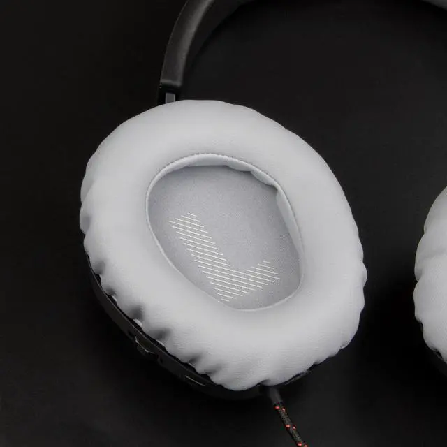 Alt view image 6 of 6 - Professional Replacement Earpads Cushions for JBL Quantum 100/100X/100P/100M2 (Q100/Q100X/Q100P/Q100M2), Quantum 350 (Q350) Headphones, Ear Pads with Softer Protein Leather - Grey