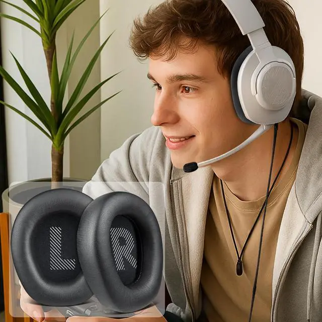 Alt view image 5 of 6 - Earpads for JBL Quantum (100/100M2/350) - Black | for JBL (Q100/Q100X/Q100P/Q100M2/Q350) Headphones