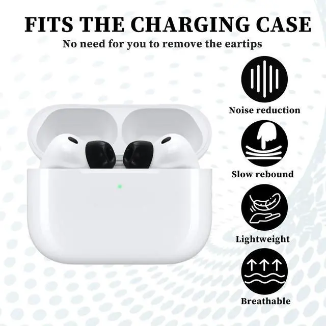 Alt view image 4 of 7 - Memory Foam Ear Tips and Ear Hooks for AirPods Pro 3 Earbuds 2025 | Titanium Alloy Ear Hooks for Airpods Pro3,Durable and Stable Nti-Slip Replacement Earbud Ear Tips Accessories(Black)
