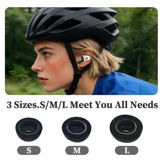 Alt view image 5 of 7 - Memory Foam Ear Tips and Ear Hooks for AirPods Pro 3 Earbuds 2025 | Titanium Alloy Ear Hooks for Airpods Pro3,Durable and Stable Nti-Slip Replacement Earbud Ear Tips Accessories(Black)