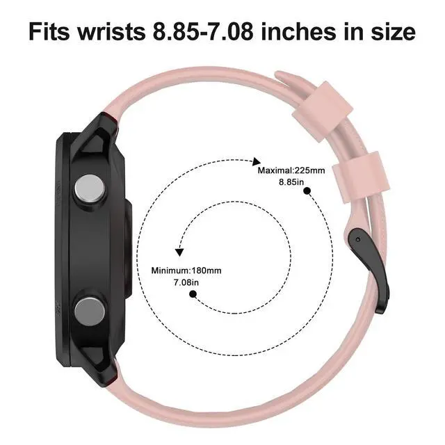 Alt view image 6 of 7 - 22mm Watch Band for Garmin Forerunner 955 745 945 965 935/Fenix 5 6