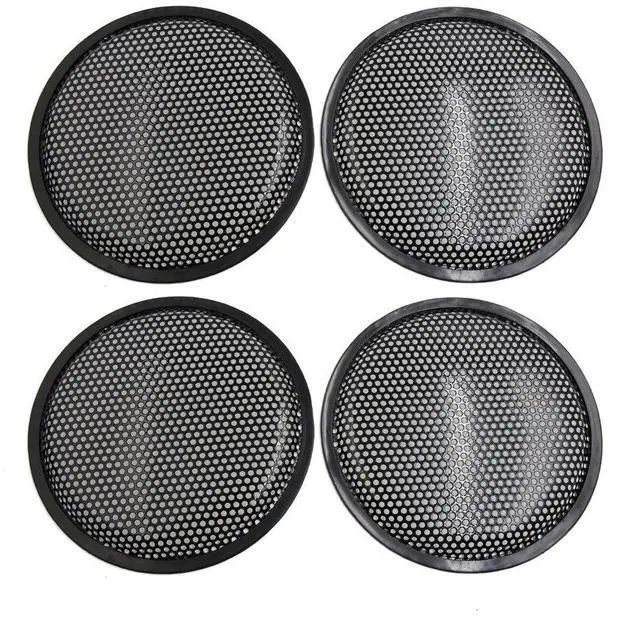 Main image of 4pcs 8'' Black Metal Car Speaker Subwoofer Mesh Cover Protective Grill Replacement