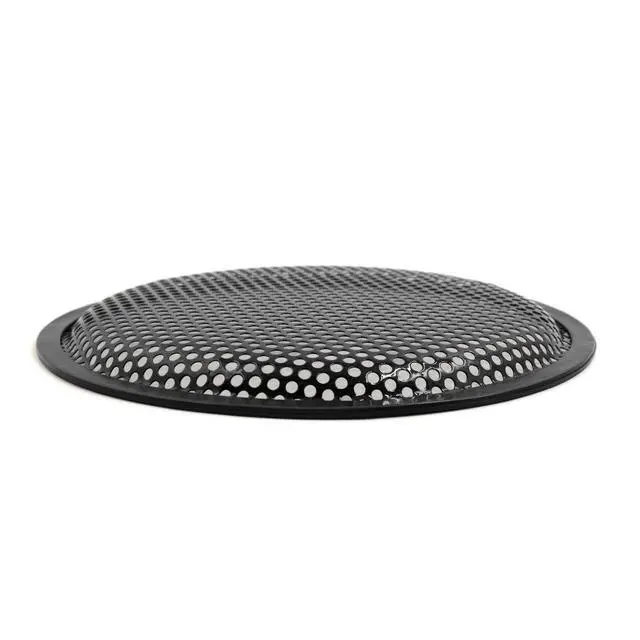Alt view image 3 of 3 - 4pcs 8'' Black Metal Car Speaker Subwoofer Mesh Cover Protective Grill Replacement