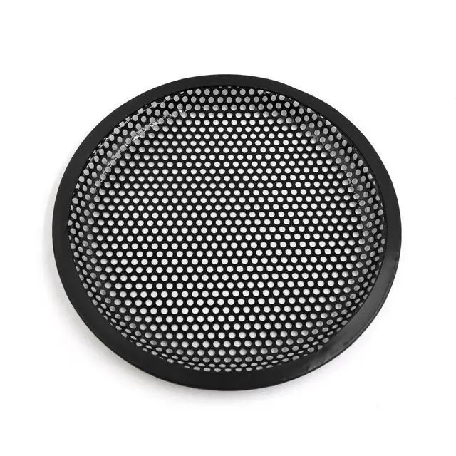 Alt view image 2 of 3 - 4pcs 8'' Black Metal Car Speaker Subwoofer Mesh Cover Protective Grill Replacement