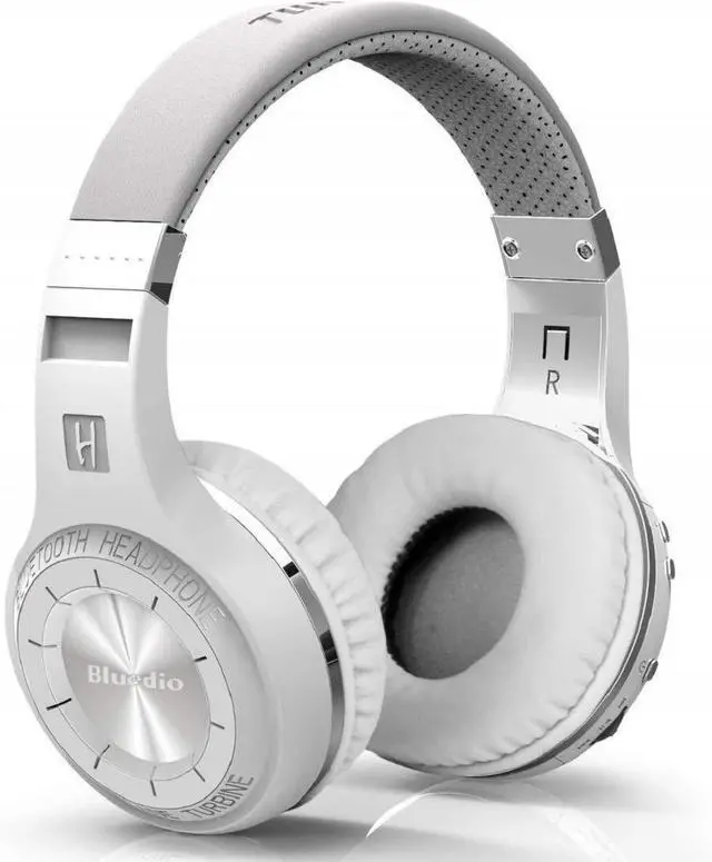 Main image of HT Turbine Wireless Bluetooth 5.0 Stereo Headphones with Mic (White)