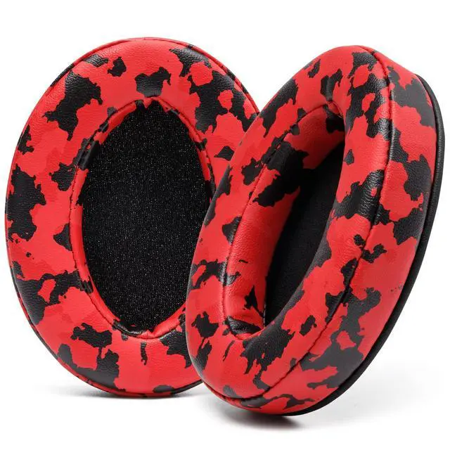 Alt view image 2 of 7 - PadZ & BandZ Bundle - Replacement Earpads and Headband Cover for ATH M50X and M Series Headphones | Red Camo Pack