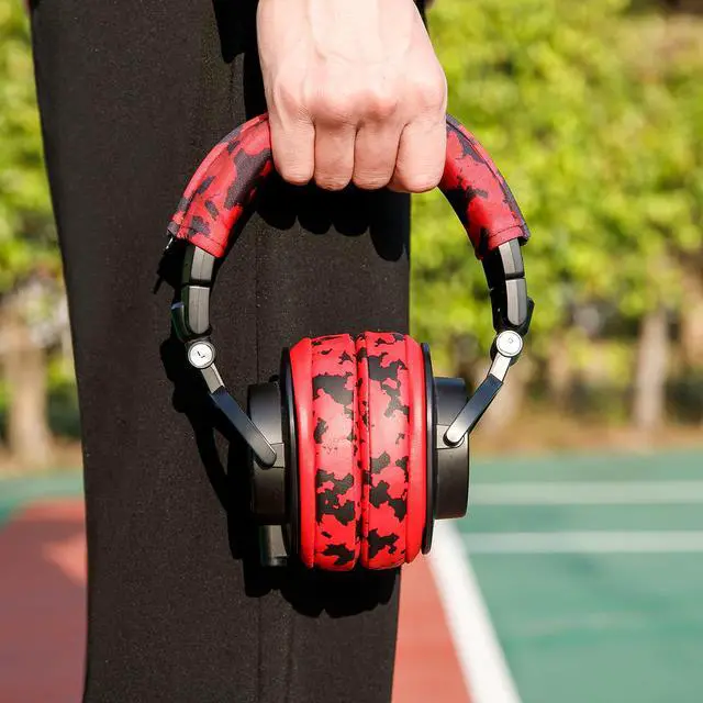 Alt view image 7 of 7 - PadZ & BandZ Bundle - Replacement Earpads and Headband Cover for ATH M50X and M Series Headphones | Red Camo Pack