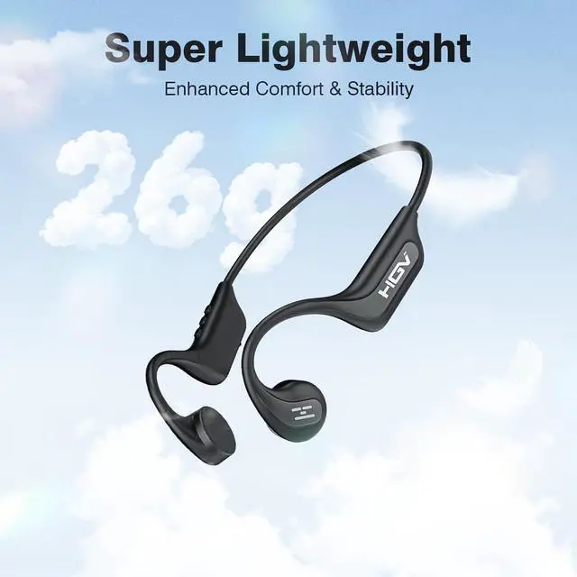 Alt view image 3 of 7 - 2026 New Bone Conduction Headphones Wireless Bluetooth 6.0,Open Ear Running Headphones with Mic,IP65 Waterproof & 10H Playtime,Lightweight Comfort,3 EQ Modes for Cycling,Gym,Workouts (Black)