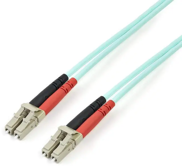Main image of 2m (6ft) LC/UPC to LC/UPC OM3 Multimode Fiber Optic Cable, Full Duplex 50/125, 100G, LSZH Fiber Jumper Cord