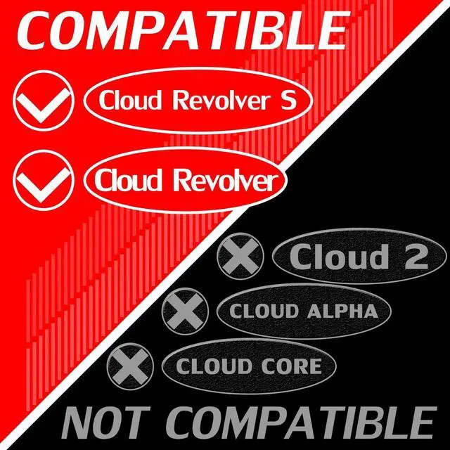 Alt view image 2 of 7 - Revolver Ear Pads for Cloud Revolver/Revolver S Headset I Thicker 1 Inch Enhanced Memory Foam - Breathable Mesh Upgrade More Comfort by