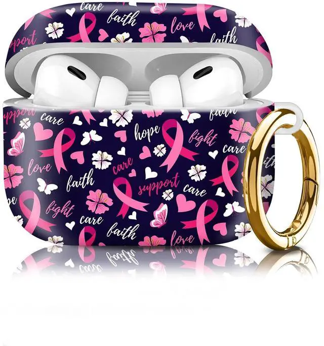 Main image of Compatiable with AirPod Pro 2nd/1st Generation Case,Lightweight & Durable Resistant Hard Case with Keychain,Stylish Design AirPod Case Cover for Women(Pink Ribbon Bow)
