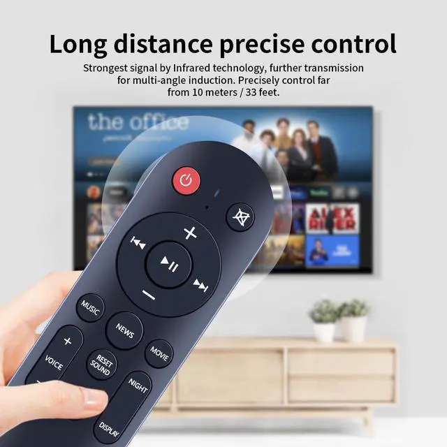 Alt view image 3 of 7 - New Replacement Remote Control ONLY for Wohome Sound Bar S100 2.1 CH Small TV Soundbar Speakers