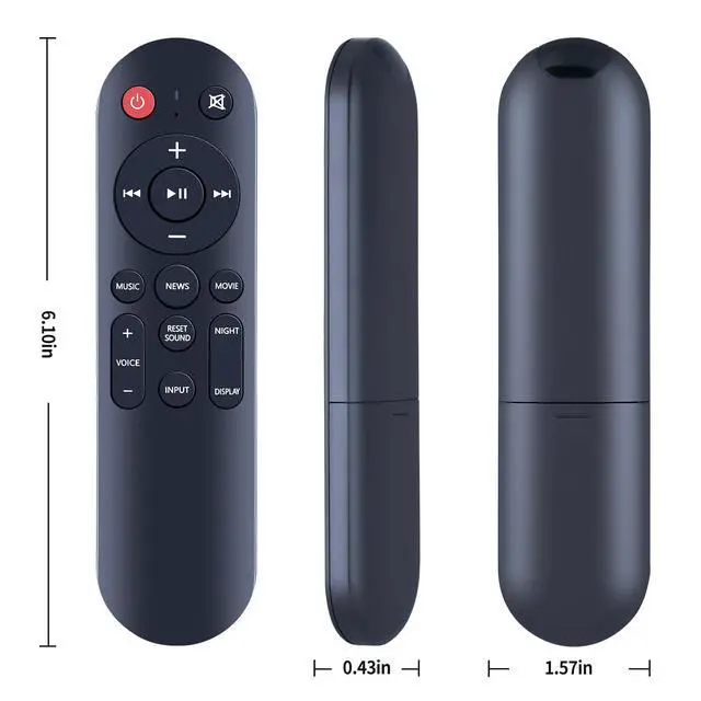 Alt view image 7 of 7 - New Replacement Remote Control ONLY for Wohome Sound Bar S100 2.1 CH Small TV Soundbar Speakers