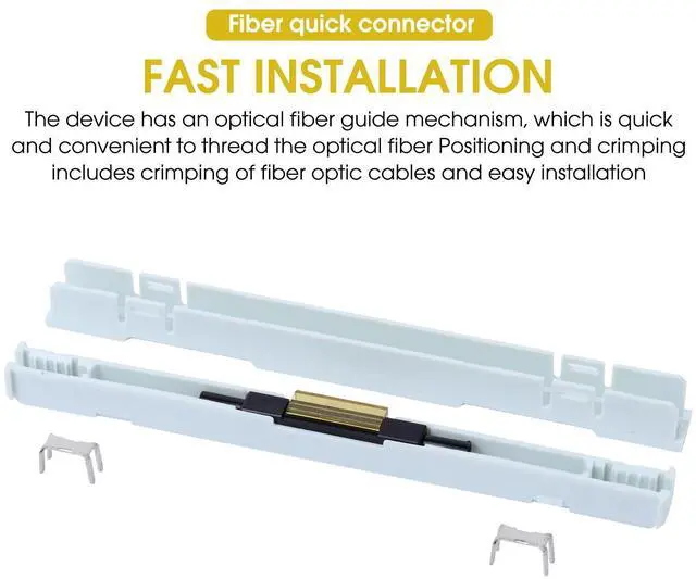 Alt view image 3 of 6 - 10-Pack Fiber Optic Quick Connector Optical Fiber Mechanical Splice for 2.00 * 3.00mm Fiber Optic Drop Cable
