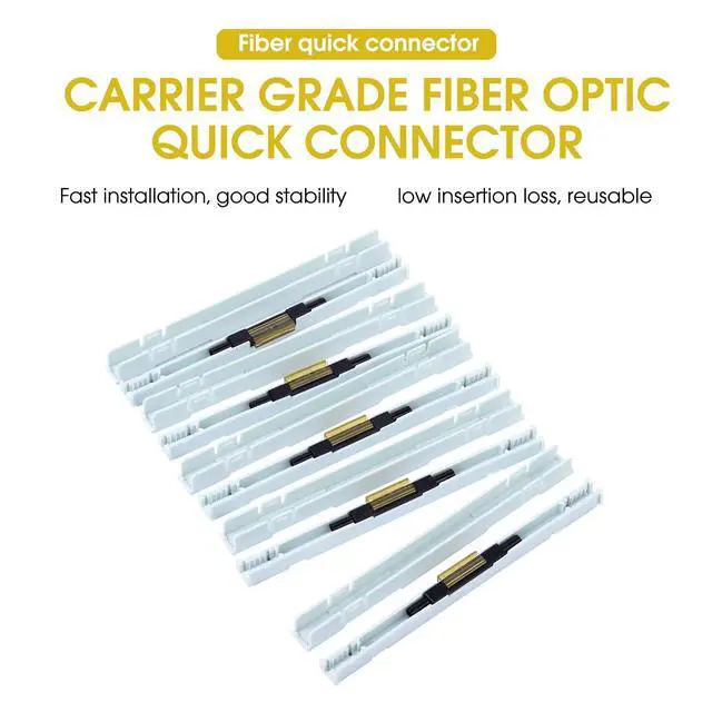 Alt view image 4 of 6 - 20-Pack Fiber Optic Quick Connector Optical Fiber Mechanical Splice for 2.00 * 3.00mm Fiber Optic Drop Cable