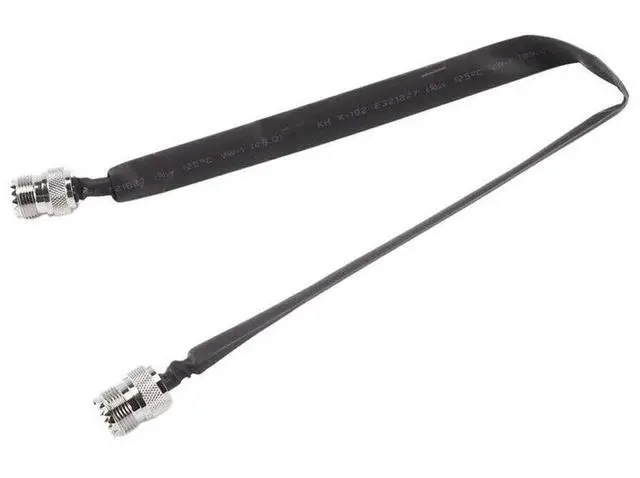 Alt view image 2 of 7 - 2 Pieces Door/Window Pass Through Flat Coaxial Cable SO239 UHF Female to UHF Female