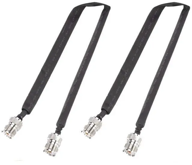 Main image of 2 Pieces Door/Window Pass Through Flat Coaxial Cable SO239 UHF Female to UHF Female