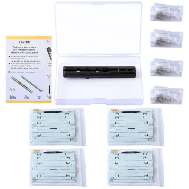 Alt view image 6 of 6 - 20-Pack Fiber Optic Quick Connector Optical Fiber Mechanical Splice for 2.00 * 3.00mm Fiber Optic Drop Cable