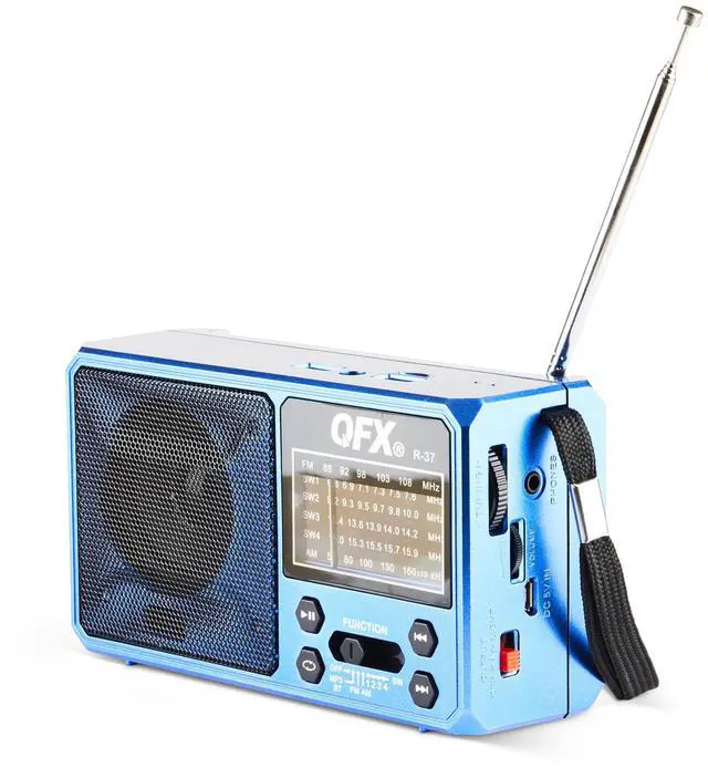 Alt view image 2 of 7 - R-37-BL 6-Band (AM, FM, SW1 - SW4) Bluetooth LED Flashlight Solar Radio (2021 Model) | LED Flashlight, 5V USB Charging Port, USB Charging Cord, TF/USB Inputs, Telescoping Antenna