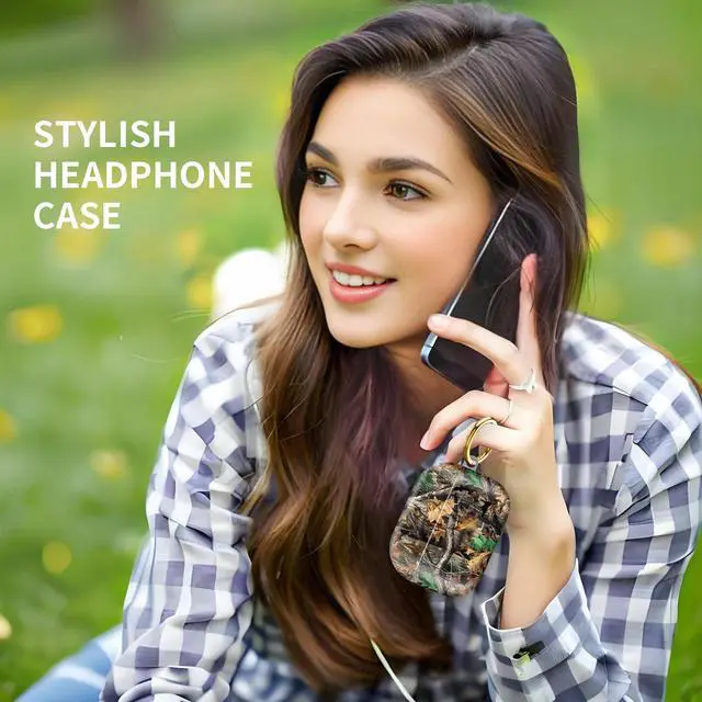 Alt view image 2 of 6 - Compatiable with AirPod Pro 2nd/1st Generation Case,Lightweight & Durable Resistant Hard Case with Keychain,Stylish Design AirPod Case Cover for Women(Hunting Camo)