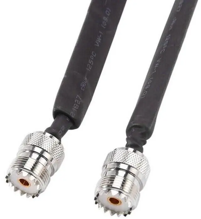 Alt view image 3 of 7 - 2 Pieces Door/Window Pass Through Flat Coaxial Cable SO239 UHF Female to UHF Female