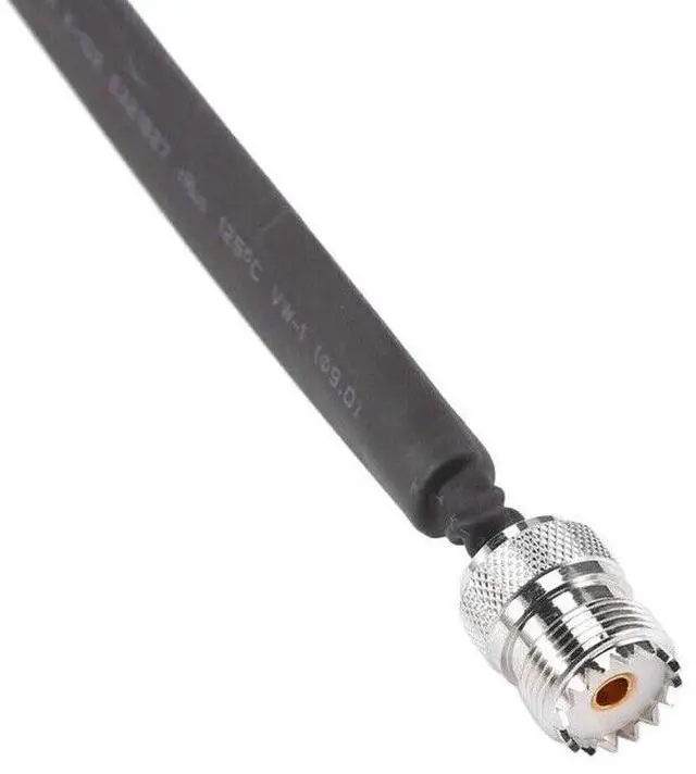 Alt view image 4 of 7 - 2 Pieces Door/Window Pass Through Flat Coaxial Cable SO239 UHF Female to UHF Female
