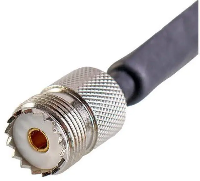 Alt view image 6 of 7 - 2 Pieces Door/Window Pass Through Flat Coaxial Cable SO239 UHF Female to UHF Female
