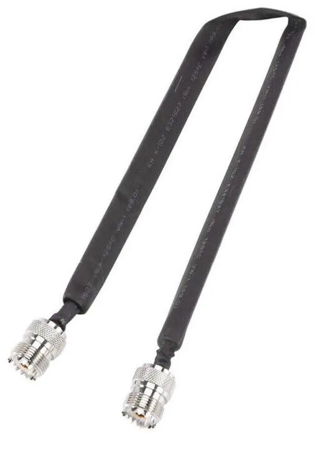 Alt view image 7 of 7 - 2 Pieces Door/Window Pass Through Flat Coaxial Cable SO239 UHF Female to UHF Female