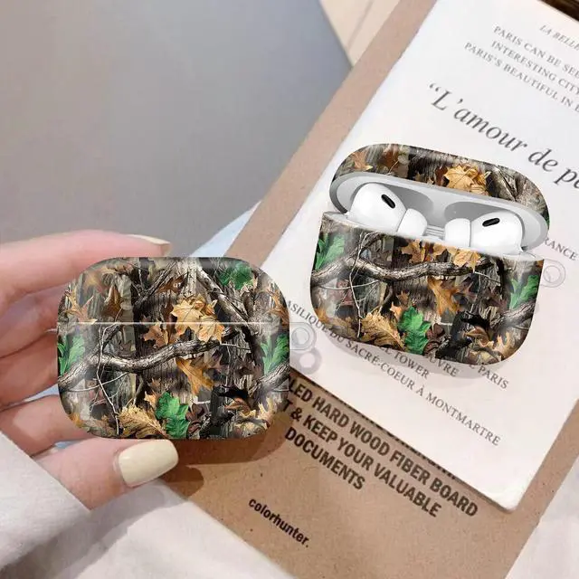 Alt view image 5 of 6 - Compatiable with AirPod Pro 2nd/1st Generation Case,Lightweight & Durable Resistant Hard Case with Keychain,Stylish Design AirPod Case Cover for Women(Hunting Camo)