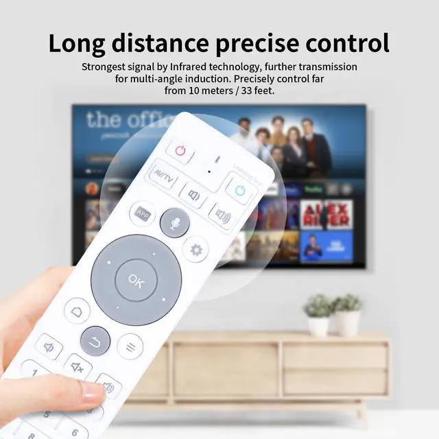 Alt view image 3 of 5 - Replacement for Ubox TV Set-Top Box Remote Control with Voice Function, Compatible with Ubox10 Ubox11 Ubox12 UB11 UB10 UB12