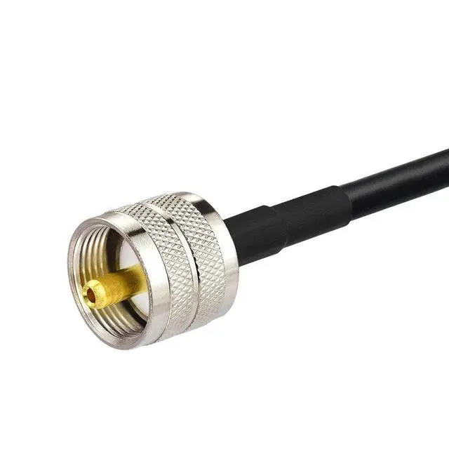 Alt view image 5 of 5 - 20ft RG58 Cable - UHF PL259 Male to SO239 Female | Right Angle Bulkhead Mount for CB, Ham, Two-Way Radio Ideal for Vehicle, Car, SUV, Truck