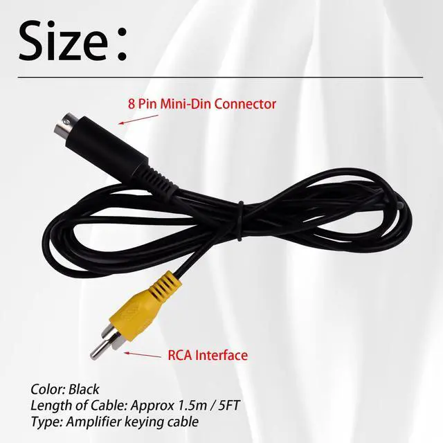Alt view image 3 of 6 - 8-Pin Mini DIN to RCA Male Connector,1.5m/5FT,Full Braid,Plug&Play | Fit for YAESU FT-710 FT710 FT-100 FT-857 FT-450,Reserve Sufficient Space to Avoid Wire Pulling and Entanglement