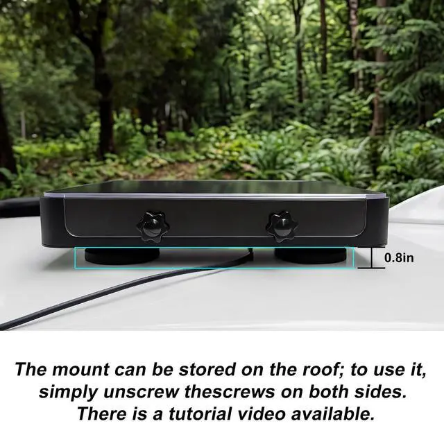 Alt view image 3 of 6 - for Starlink Mini Magnetic Roof Car Mount with Removable Protective Cover, Quick-Release Mechanism, Durable Metal Plate and Open-Base Ventilation Design, 280 lb Tensile Force