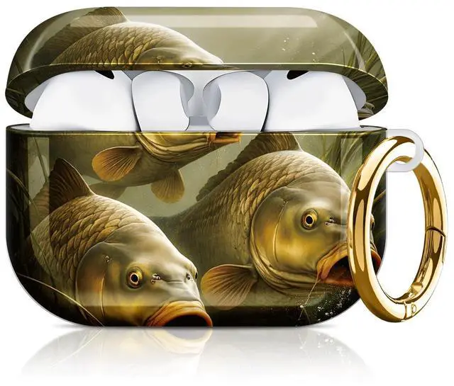 Main image of Compatible with AirPod Pro 3 Case 2025,Shockproof Hard Protective Case,Wireless Charging Compatible, Trendy Elegant Design Cover for Women Men(Fish Underwater Realistic Art)