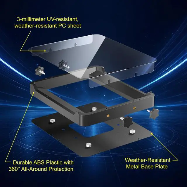 Alt view image 5 of 6 - for Starlink Mini Magnetic Roof Car Mount with Removable Protective Cover, Quick-Release Mechanism, Durable Metal Plate and Open-Base Ventilation Design, 280 lb Tensile Force