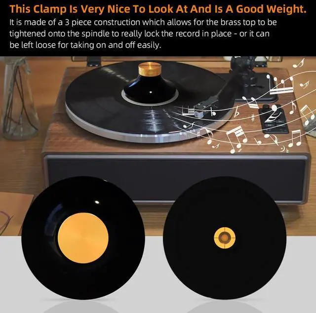 Alt view image 3 of 5 - Record Clamp Record Stabilizers Disc Stabilizer Vinyl Clamp Turntable Vibration Damper