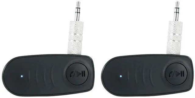 Main image of BT-Link Pair Aux to Bluetooth Adapters, Link 2 Speakers Together | Bluetooth 5.0, 3.5mm and 1/4 Inch TRS, 10-Hour Battery, 35 Ft Range, DSP, Auto-Pair, Built-in Mic, Car/Home/PA Compatible