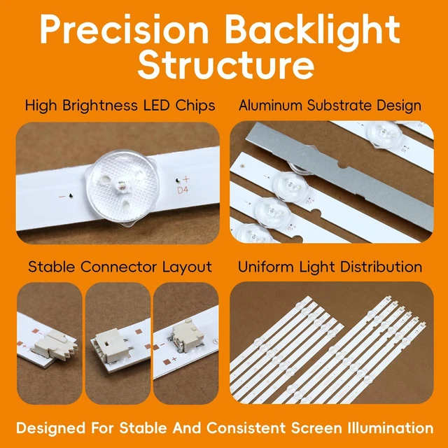 Alt view image 4 of 6 - 12 Pcs LED Backlight Strips for Sony 65 Suitable for Sony 65-inch TV backlight barI-6500SY80131-R-V2I-6500SY80131-L-V2I-6500SY80131