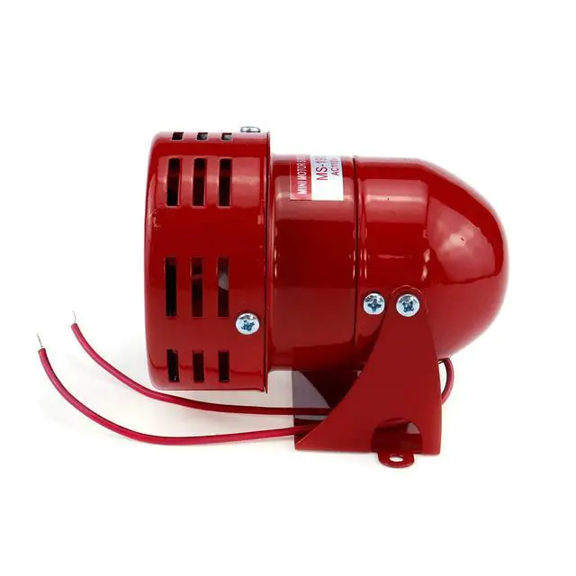 Alt view image 6 of 7 - Motor Siren Red 1Pc AC 110V 114dB Industry Electric Motor Alarm Driven Siren, Horn Sound Buzzer Alarms Bell for Home, Industries, Stores and Security Alarm System