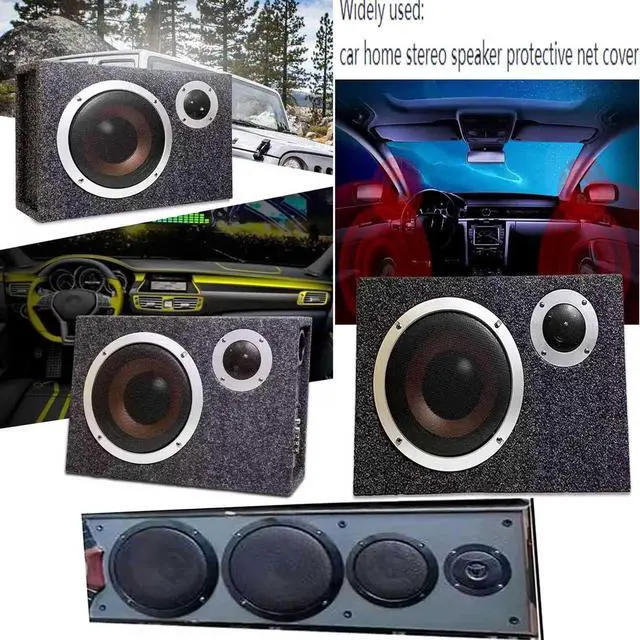 Alt view image 7 of 7 - 8" Universal Speaker Grille Mesh Cover, Round Decorative Ring Woofer Protection Grille Protective Cover for Cars Home Stereo DIY Accessories Black with 8Pcs Screws - (2 Pcs)