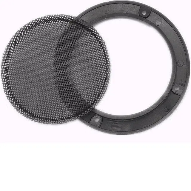 Alt view image 5 of 7 - 8" Universal Speaker Grille Mesh Cover, Round Decorative Ring Woofer Protection Grille Protective Cover for Cars Home Stereo DIY Accessories Black with 8Pcs Screws - (2 Pcs)